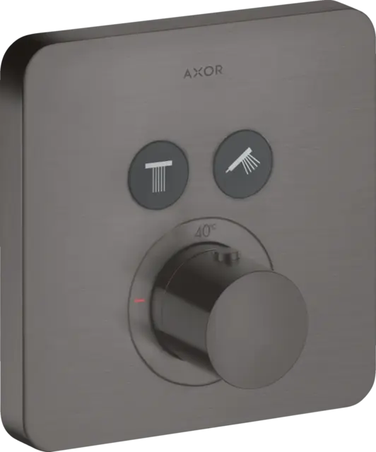 Axor ShowerSelect Termostat, m/2 utløp For innbygging, Børstet Sort Krom 