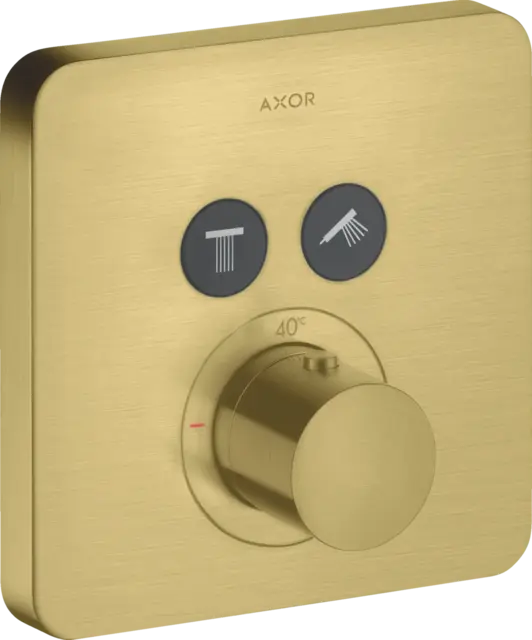 Axor ShowerSelect Termostat, m/2 utløp For innbygging, Børstet Messing 