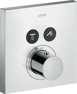 Axor ShowerSelect Termostat, m/2 utl&#248;p For innbygging, Krom