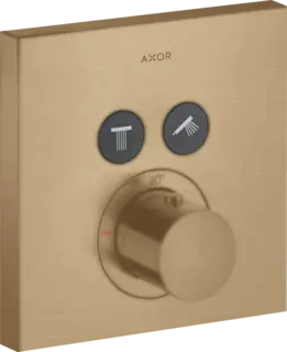 Axor ShowerSelect Termostat, m/2 utløp For innbygging, Børstet Bronse