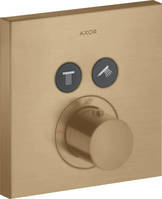 Axor ShowerSelect Termostat, m/2 utløp For innbygging, Børstet Bronse 