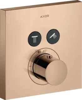 Axor ShowerSelect Termostat, m/2 utløp For innbygging, Polert Rødt Gull