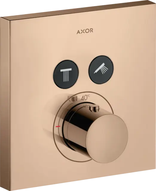Axor ShowerSelect Termostat, m/2 utløp For innbygging, Polert Rødt Gull 
