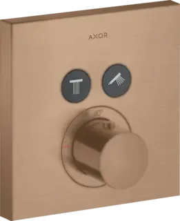 Axor ShowerSelect Termostat, m/2 utløp For innbygging, Børstet Rødt Gull