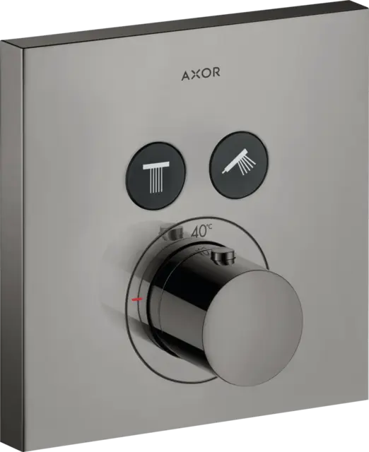 Axor ShowerSelect Termostat, m/2 utløp For innbygging, Polert Sort Krom 