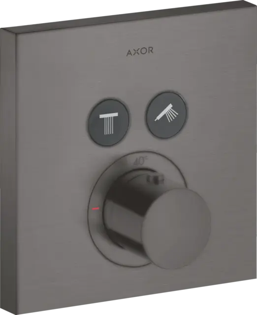 Axor ShowerSelect Termostat, m/2 utløp For innbygging, Børstet Sort Krom 