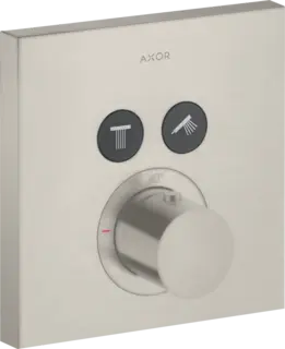 Axor ShowerSelect Termostat, m/2 utl&#248;p For innbygging, Rustfritt St&#229;l