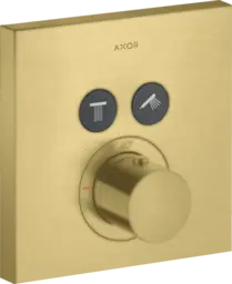 Axor ShowerSelect Termostat, m/2 utl&#248;p For innbygging, B&#248;rstet Messing