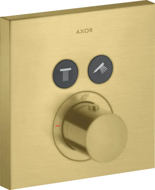 Axor ShowerSelect Termostat, m/2 utløp For innbygging, Børstet Messing 