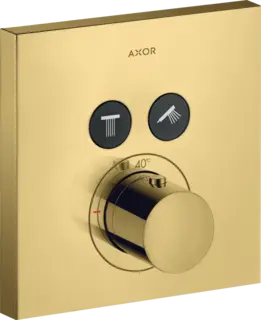 Axor ShowerSelect Termostat, m/2 utløp For innbygging, Polert Gull