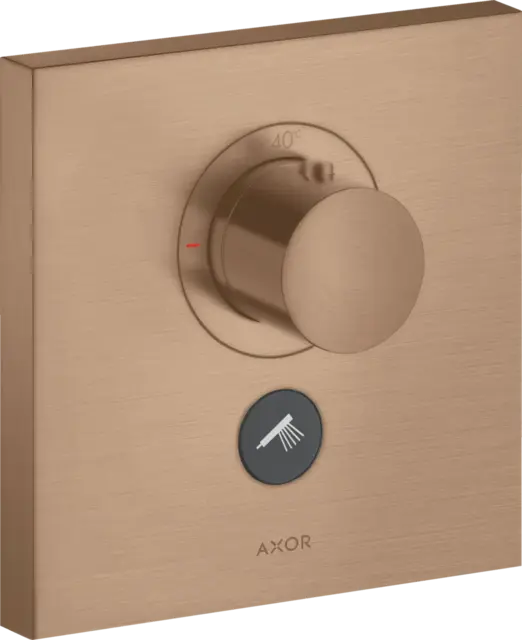 Axor ShowerSelect Termostat, m/1 utløp For innbyg., Highflow, Børstet Rødt Gull 