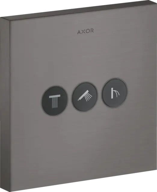 Axor ShowerSelect, 3-veis ventil Børstet Sort Krom 