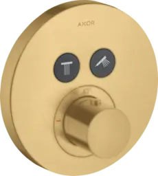Axor ShowerSelect Termostat, m/2 utl&#248;p For innbygging, B&#248;rstet Gull