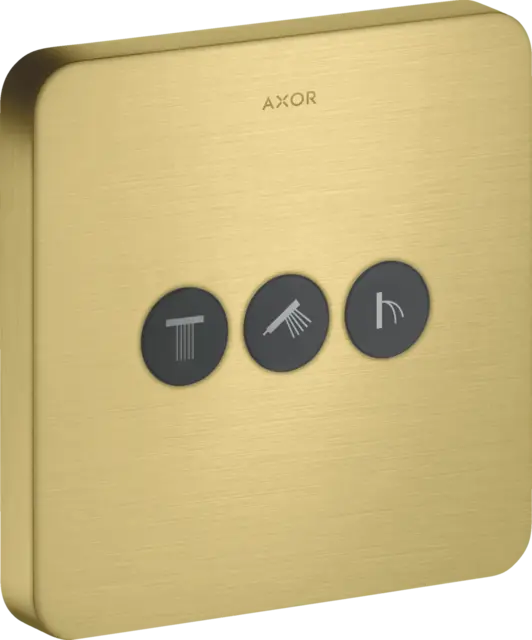 Axor ShowerSelect, 3-veis ventil Børstet Messing 