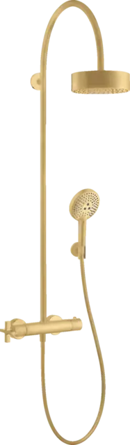 Axor Citterio Showerpipe Ø180 mm, Børstet Gull 