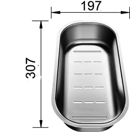 Blanco Skyllesk&#229;l 197x307 mm, Rustfritt st&#229;l
