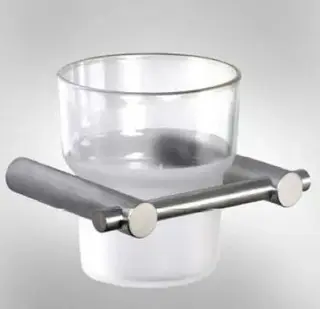 Cool Line Tannglassholder Børstet rustfritt stål/Frostet glass