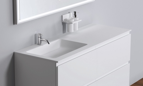 Copenhagen Bath Roms&#248; m&#248;belservant 1200x450 mm, Venstre, Hvit Matt