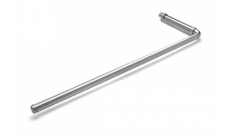 D-Line Svingbar håndkleholder 465 mm, hvit/børstet rustfritt stål