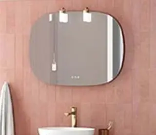Dansani Oval Speil uten lys 60-80 cm, med lysstyring
