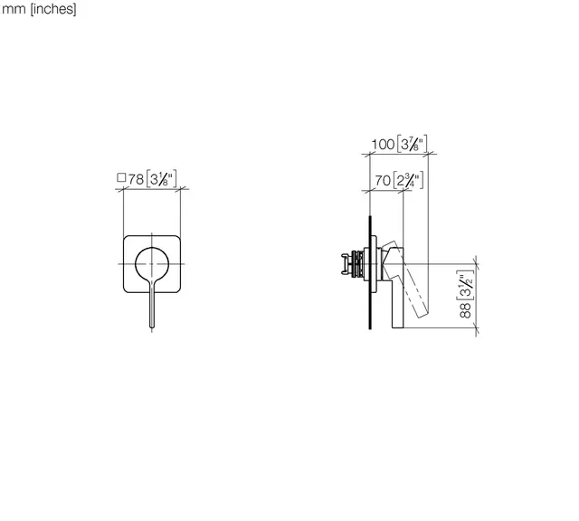 Dornbracht Dusjbatteri For innbygging, Matt Platina 