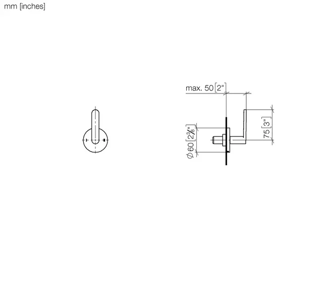 Dornbracht Meta 2-veis vender For innbygging, Krom 