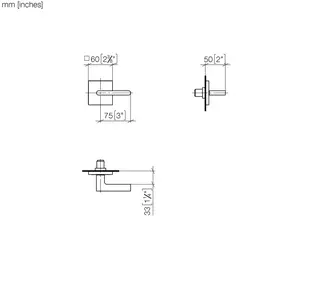 Dornbracht CL.1 Ventil, 1/2&quot; For innb, lukkes med kl, Matt Platina