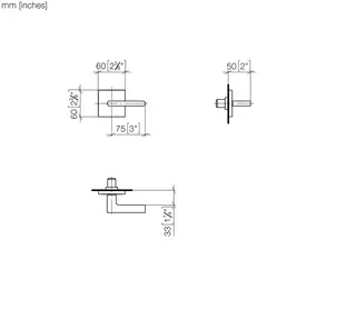 Dornbracht CL.1 Ventil, 3/4&quot; For innb, lukkes med kl, Matt Platina