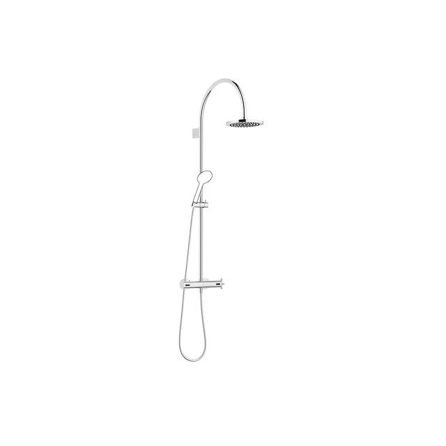 Dornbracht Tara. Showerpipe Ø220 mm, u/hånddusj, FlowReduce, Krom 