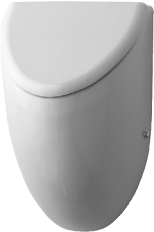 Duravit Darling New Urinal Fizz 305x285mm, med flue, Wondergliss 