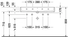 Duravit Vero Air M&#248;belservant 1000x470 mm, 2 blanderhull