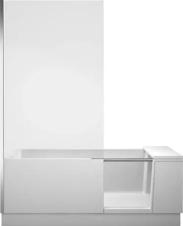 Duravit Shower+Bath Badekar m/dør 1700x750 mm. Venstre hjørne, klart glass 