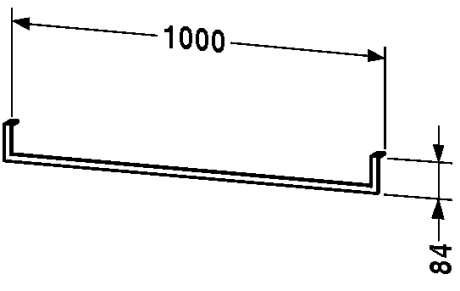 Duravit Håndkleholder for benkeplate 1000x84 mm, Krom 