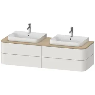 Duravit Happy D.2 Servantskap m/2 skuf. 1600x550 mm, Nordisk Hvit Matt Lakk