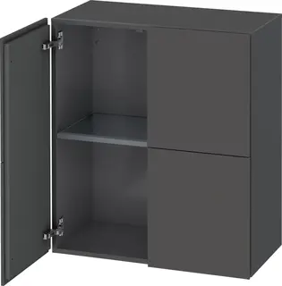 Duravit L-Cube Sideskap m/2 dører 700x800x363 mm. med 1 glasshylle