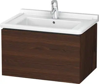 Duravit L-Cube Servantskap m/1 skuff 670x408x469 mm, B&#248;rstet Valn&#248;tt