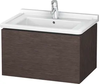 Duravit L-Cube Servantskap m/1 skuff 670x408x469 mm, B&#248;rstet M&#248;rk Eik