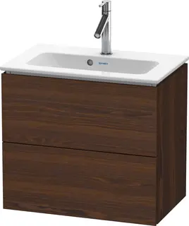 Duravit L-Cube Servantskap m/2 skuffer 620x550x391 mm, B&#248;rstet Valn&#248;tt