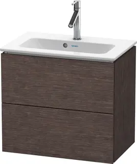 Duravit L-Cube Servantskap m/2 skuffer 620x550x391 mm, B&#248;rstet M&#248;rk Eik