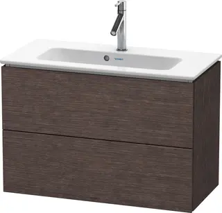 Duravit L-Cube Servantskap m/2 skuffer 820x550x391 mm, B&#248;rstet M&#248;rk Eik