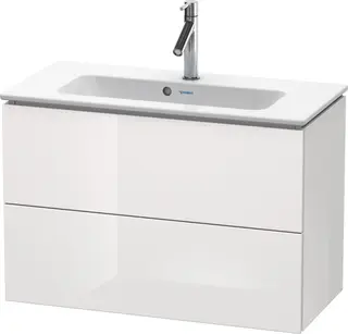 Duravit L-Cube Servantskap m/2 skuffer 820x550x391 mm, Hvit H&#248;yglans Lakk