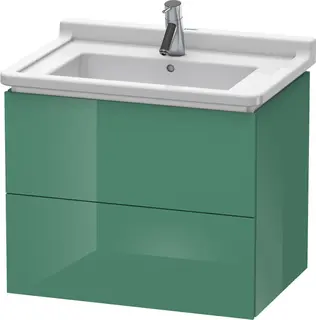 Duravit L-Cube Servantskap m/2 skuffer 670x558x469 mm, Jadegr&#248;nn HG