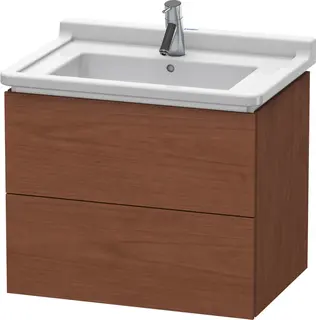 Duravit L-Cube Servantskap m/2 skuffer 670x558x469 mm, Amerikansk Valn&#248;tt