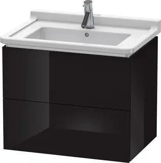 Duravit L-Cube Servantskap m/2 skuffer 670x558x469 mm, Sort H&#248;yglans