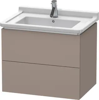 Duravit L-Cube Servantskap m/2 skuffer 670x558x469 mm, Basalt Matt