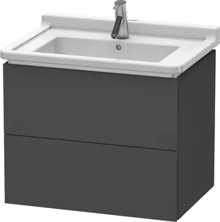 Duravit L-Cube Servantskap m/2 skuffer 670x558x469 mm, Grafitt Matt