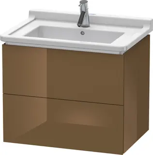 Duravit L-Cube Servantskap m/2 skuffer 670x558x469 mm, Olivenbrun HG