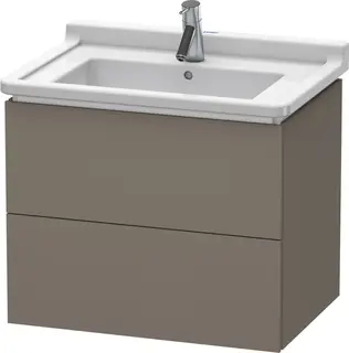 Duravit L-Cube Servantskap m/2 skuffer 670x558x469 mm, Flanellgr&#229; Matt