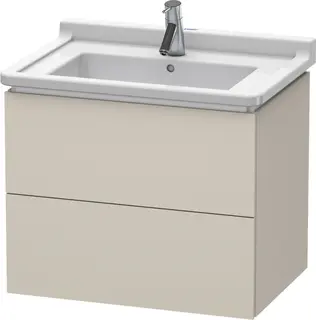 Duravit L-Cube Servantskap m/2 skuffer 670x558x469 mm, Taupe Matt