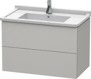 Duravit L-Cube Servantskap m/2 skuffer 820x558x469 mm, Betonggr&#229; Matt